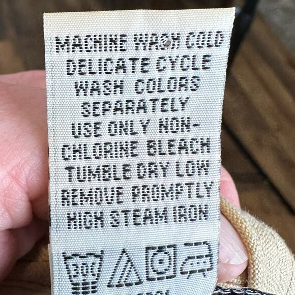 Bridgewater Studio Linen Tunic Sz 18W Mandarin Collar Side Pockets Tan - Picture 8 of 8